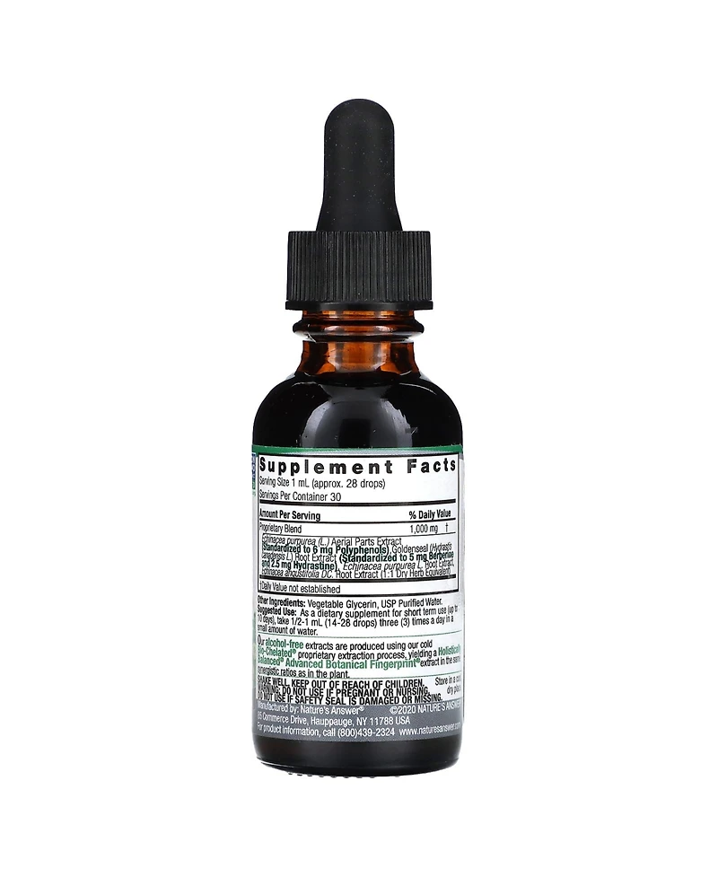 Nature's Answer Echinacea & Goldenseal Alcohol-Free