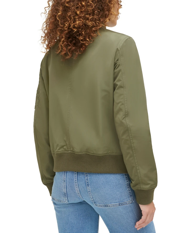 Levi's Women's Lightweight Zip-Detail Bomber Jacket