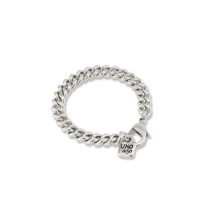 UNOde50 Sterling Silver Chain Metal Clad Bracelet
