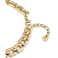 UNOde50 Golden Short Squared Link Necklace