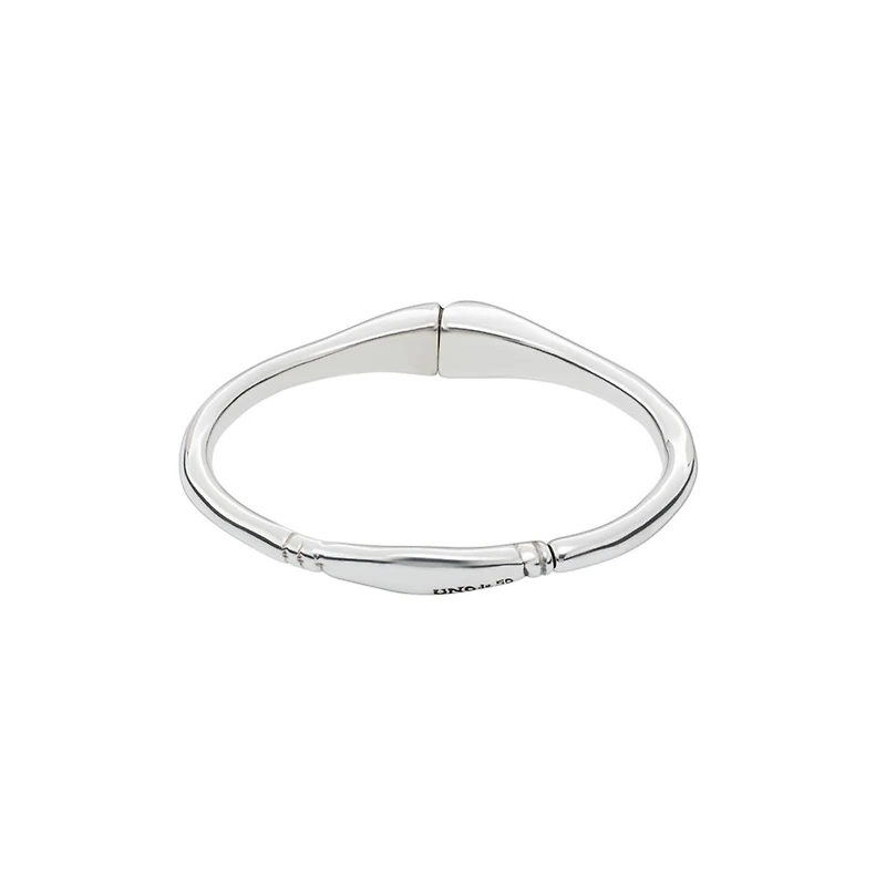 UNOde50 Sterling Silver Double Tube Indentation Bracelet