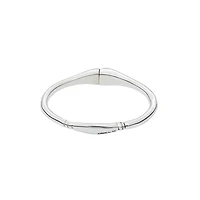 UNOde50 Sterling Silver Double Tube Indentation Bracelet