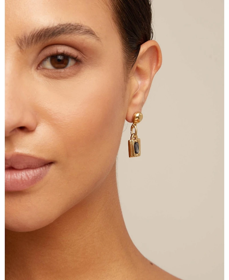 UNOde50 Metal Alloy Padlock Shaped Earrings