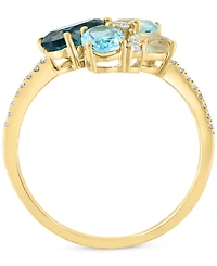Effy Multi-Gemstone (1-7/8 ct. t.w.) & Diamond (1/10 ct. t.w.) Ring in 14k Yellow Gold
