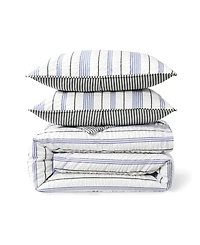 Dkny Seersucker Stripe 3 Piece Comforter Set, Full/Queen