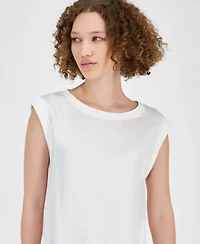 Liverpool Los Angeles Women's Mixed-Media Sleeveless Top