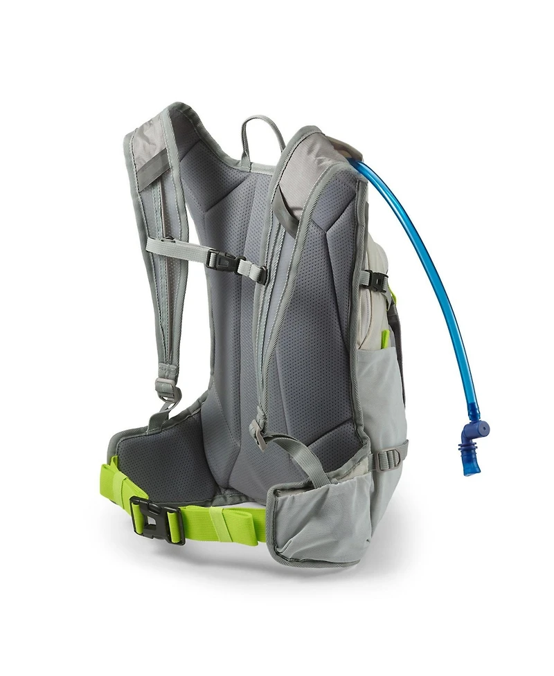High Sierra Hydrahike 2.0 16L Hydration Water Backpack for Hiking, Gray & Green