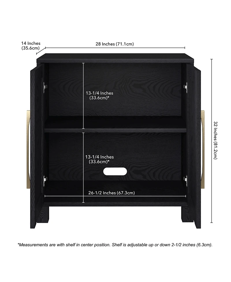 Hudson & Canal 28" Chabot Wide Rectangular Accent Cabinet