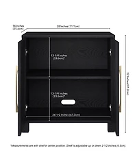 Hudson & Canal 28" Chabot Wide Rectangular Accent Cabinet