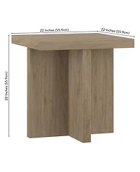 Hudson & Canal 22" Elna Wide Square Side Table