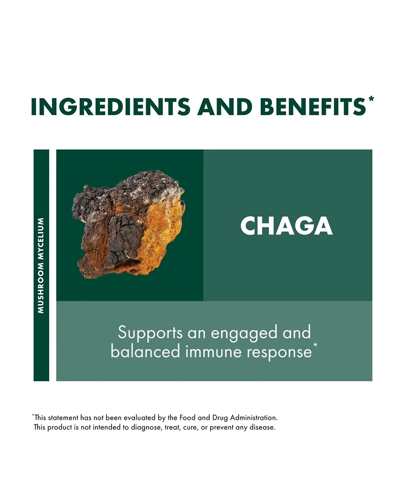 Host Defense Chaga Capsules - Immune System Support Supplement