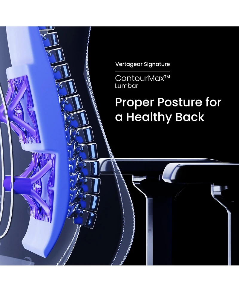 Vertagear SL5800 Ergonomic Large Gaming Chair featuring ContourMax Lumbar & VertaAir Seat systems - Rgb Led Kits Upgradeable Burgundy Red