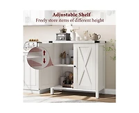 gaomon Buffet Cabinet Farmhouse Storage Cabinet with Doors and Shelves, Buffets and Sideboards Entryway Cabinet with Storage Accent Console Cabinet fo