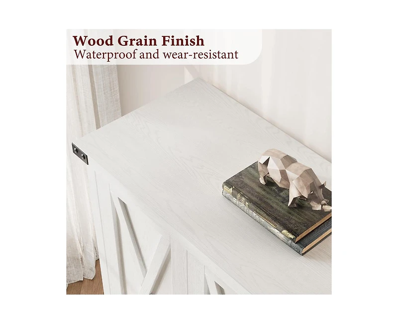 gaomon Buffet Cabinet Farmhouse Storage Cabinet with Doors and Shelves, Buffets and Sideboards Entryway Cabinet with Storage Accent Console Cabinet fo