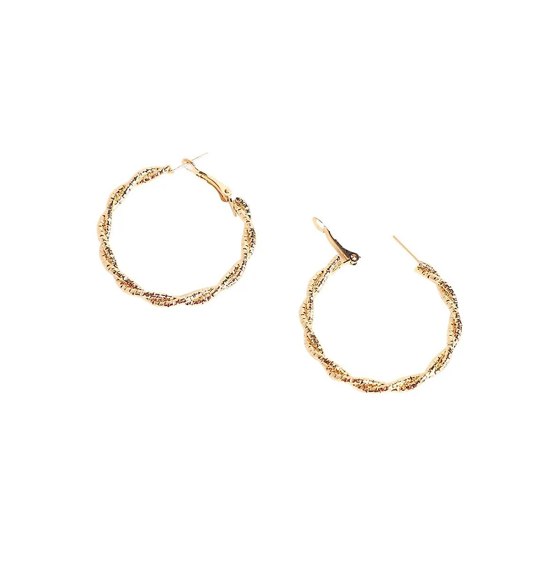 Sohi Women's Twisted Hoop Earrings