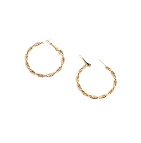 Sohi Women's Twisted Hoop Earrings