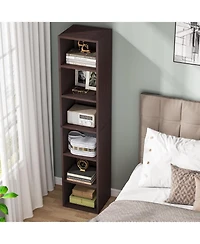 Tribesigns 70.9 Inch Tall Narrow Bookcase with Storage, 6 Tier Cube Display Shelves for Home Office