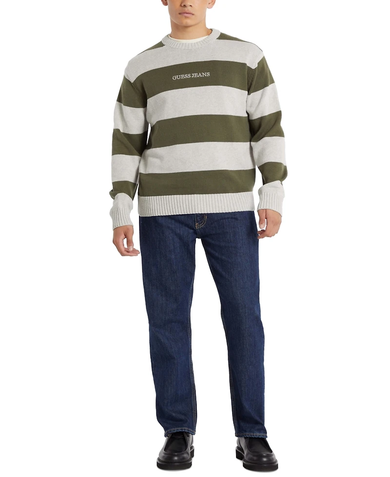 Guess Jeans Men's Stripe Logo Sweater
