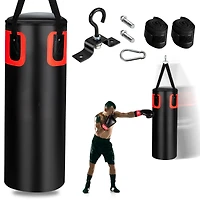 56 lbs Filled Punching Bag Set for Adults