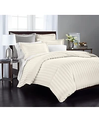 Charter Club 1.5" Stripe 550 Thread Count 100% Cotton 3-Pc. Duvet Cover Set, Full/Queen, Exclusively at Macy's