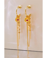 Iris Freshwater Pearl and Cubic Zirconia Radiant Reverie Cascade Hoop Earrings