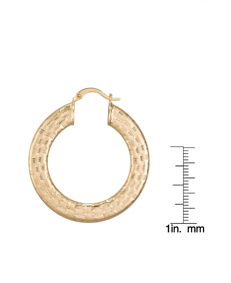 Macy's Gold-Plated Flat Hoop Earrings