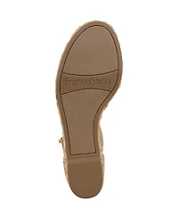 Franco Sarto Women's Clemens Raffia Espadrille Wedge Sandals