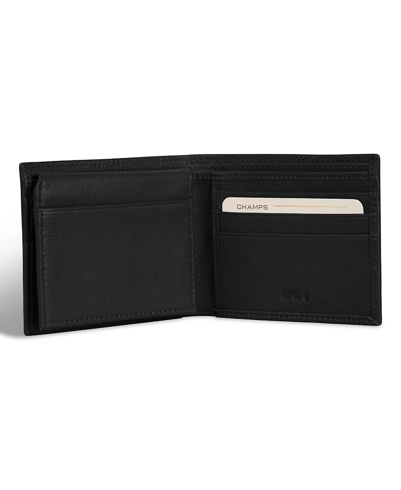 Champs Men's Onyx Collection Leather Top Wing Wallet