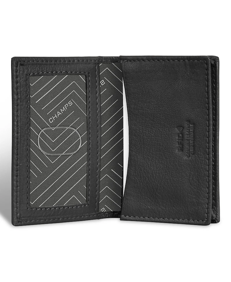 Champs Men's Onyx Collection Leather Card Case