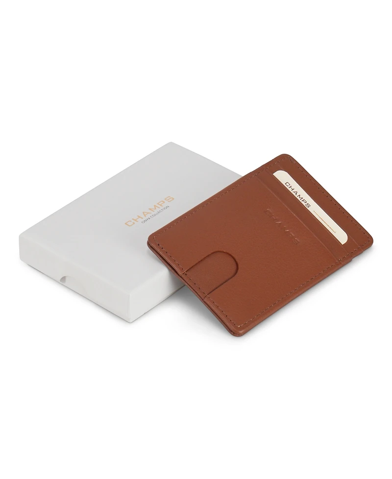 Champs Men's Onyx Collection Leather Access Card Case