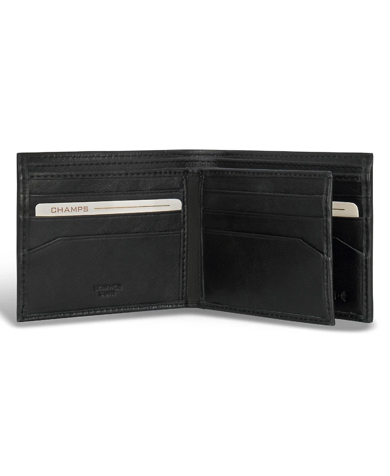Champs Men's Classic Collection Leather Center-Wing Wallet