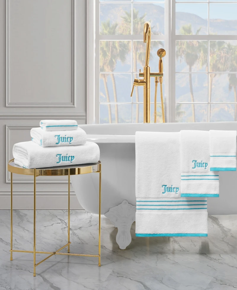 Juicy Couture Neon Border Cotton 6-Pc. Bath Towel Set