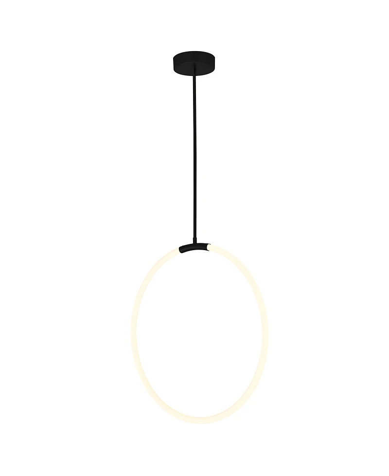 Cwi Lighting 24" Metal Hoops 1 Light Led Chandelier