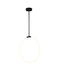 Cwi Lighting 24" Metal Hoops 1 Light Led Chandelier