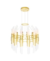 Cwi Lighting 22" Metal Croissant Light Chandelier
