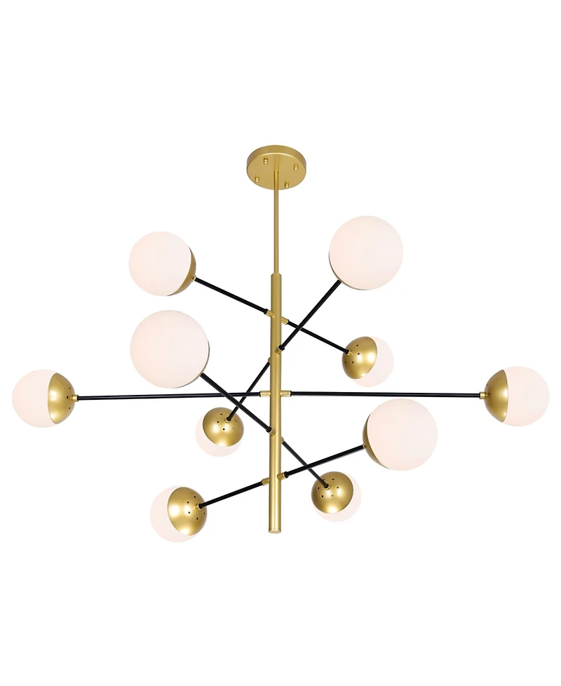 Cwi Lighting 18" Metal Compass 10 Light Chandelier