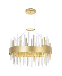 Cwi Lighting 14" Metal Millipede Led Chandelier