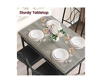 gaomon Dining Table Set for with Cushion Chairs, Piece Kitchen Table and Upholstered Chairs Rectangular