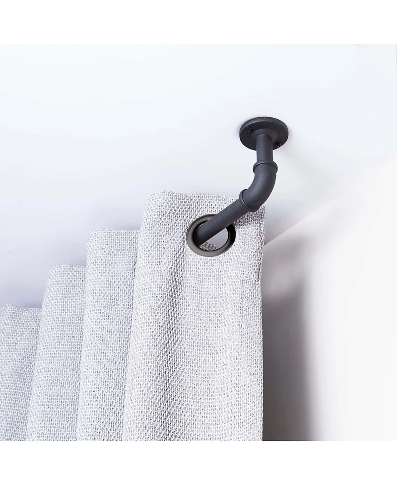 Kenney Bronn Industrial 3/4" Decorative Curtain Rod for Room Darkening