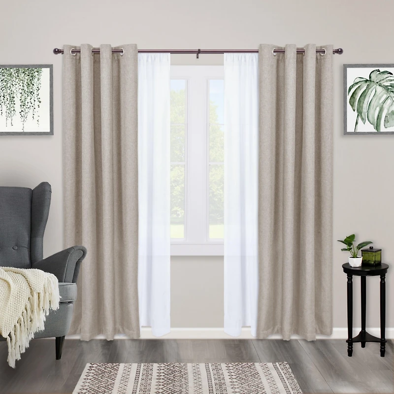 Kenney Hamlin 1-Inch Premium Double Curtain Rod for Stylish Window Drapery