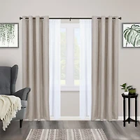 Kenney Mission 1-Inch Premium Double Curtain Rod for Layered Window Treatments