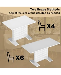 Boyel Living Glossy Wood Telescopic Dining Table