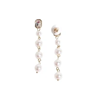 Sohi Women's Pearl Strand Drop Earrings
