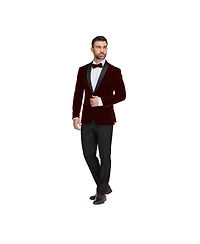 Gino Vitale Men's Slim-Fit Velvet Shawl Lapel Tuxedo Set