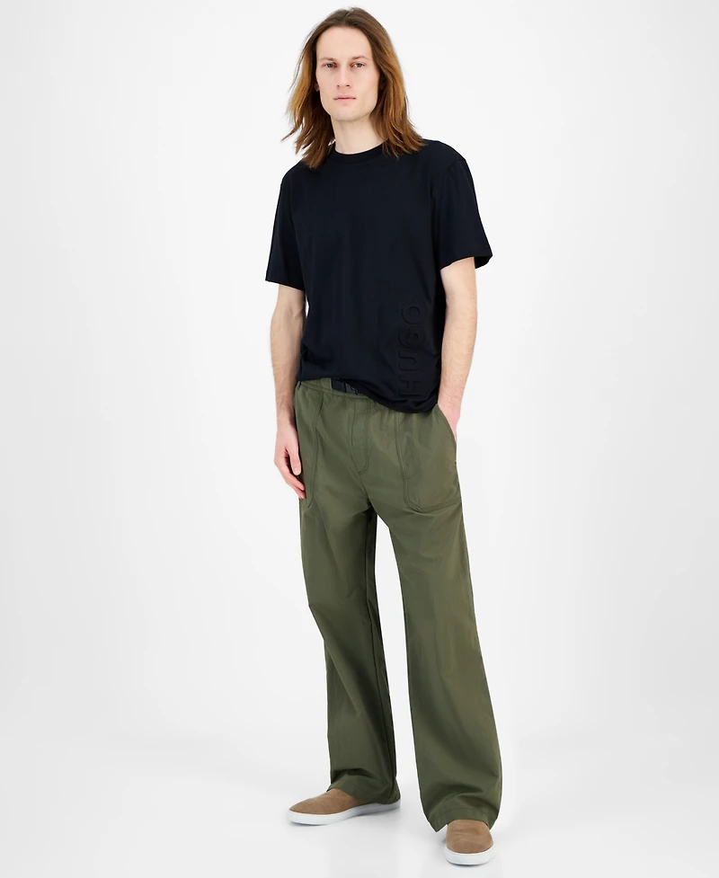 Hugo by Boss Men's Dimuni Relaxed Fit Short Sleeve Crewneck Raised Logo T-Shirt, Exclusively at Macy's