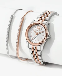 Michael Kors Women's Lexington Three-Hand Two-Tone Stainless Steel Watch and Bracelets Gift Set 26mm