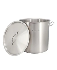 MegaChef Professional Kitchen Quart Round Stainless Steel Stock Pot with Lid