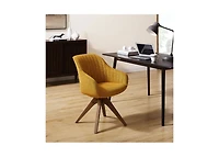 Homlux Swivel Accent Chair Modern Dining Chair w/Beech Wood Legs Armchairs for Kitchen&Bedroom Off-White/Brown/Yellow/Royal/Blue/Grey/Wine Red/Caramel