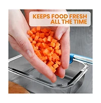 NutriChef 24-Piece Glass Food Storage Container Set with Bpa-Free Airtight Locking Lids, Assorted Sizes