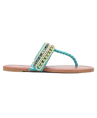 New York & Company Women's Joyce Thong Beaded Sandal